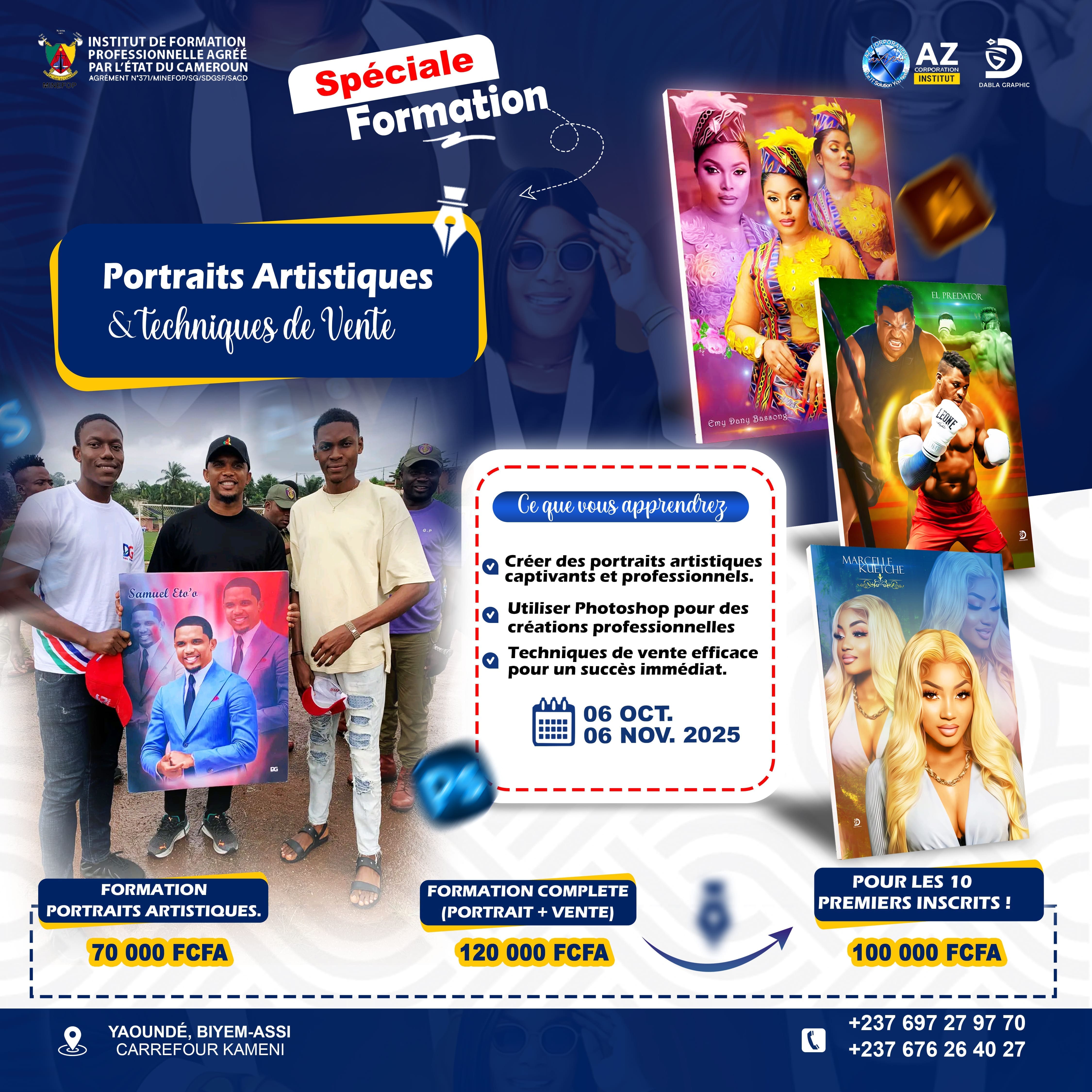 Formation tableau portait artistique